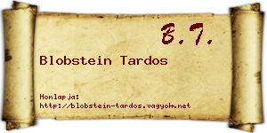 Blobstein Tardos névjegykártya